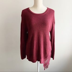 NIC+ZOE Red Crew Neck Sweater
